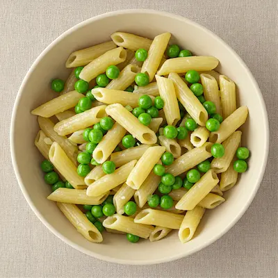 Soft Pasta with Buttery Peas